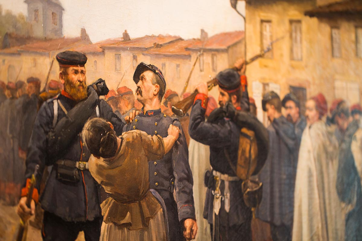 <i>Représailles lors de l’occupation prussienne de 1870</i>, Jules DAUBEIL (1854-1919), huile sur toile (inv.MG.279)