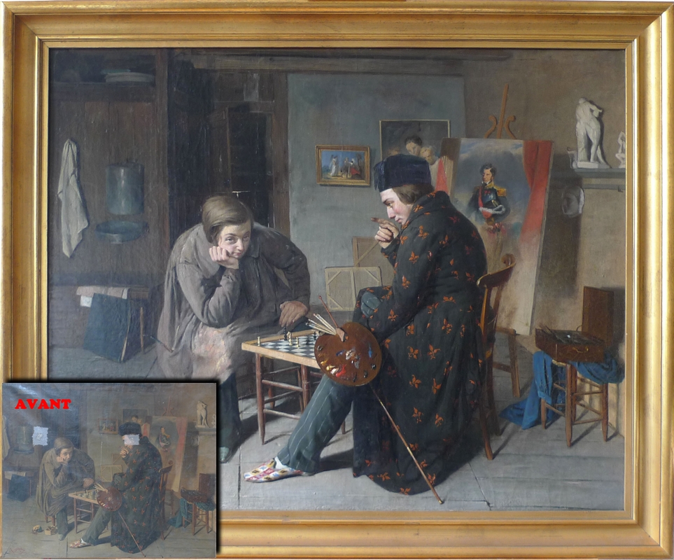 Repos d’atelier, A.T. Fouquet (1815 – ?), 1845, huile sur toile (inv.81.1.33)