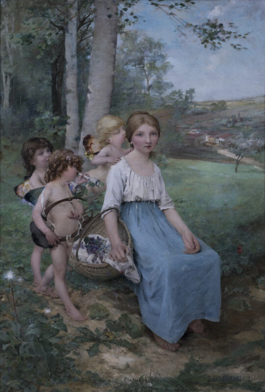 La Chanson du printemps, Jules BASTIEN-LEPAGE (1848-1884), 1874, huile sur toile (inv.81.1.87)