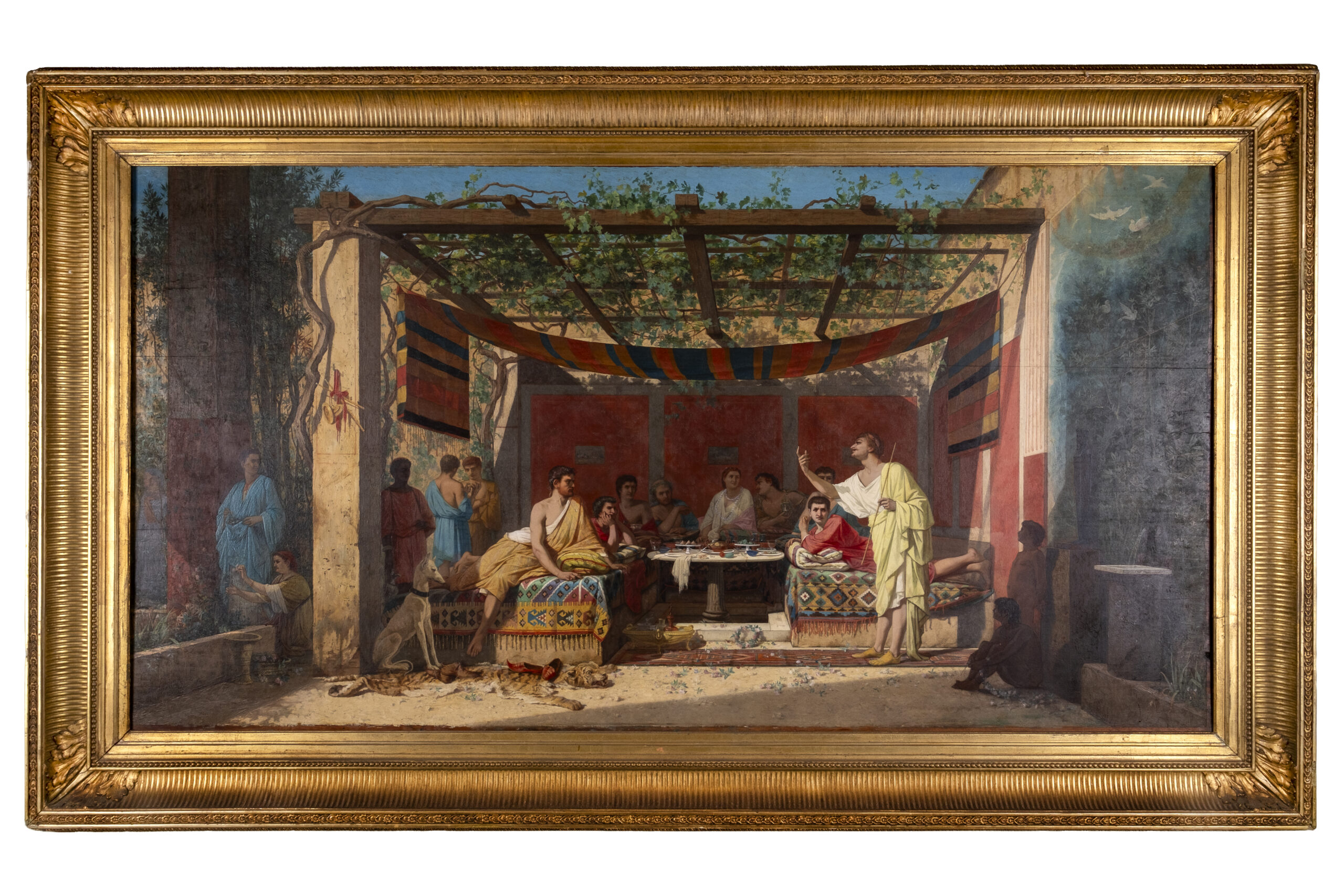 Scène de banquet, 1860, huile sur toile, Hector LEROUX (1829-1900)