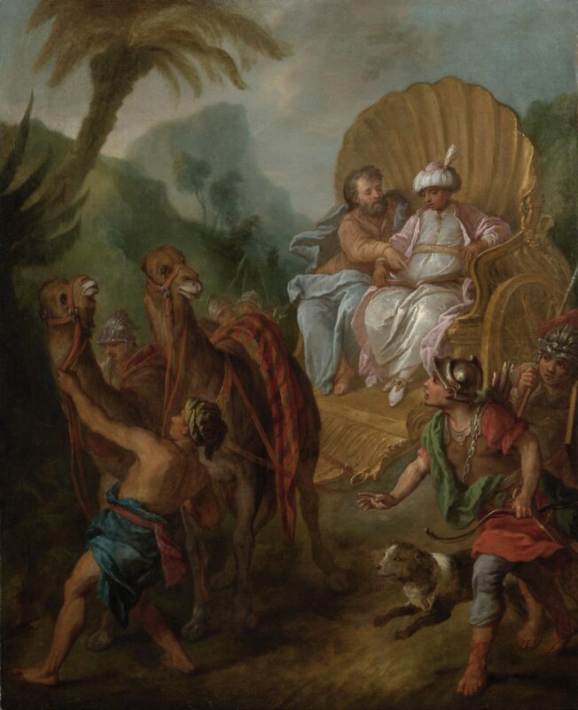 « Saint Philippe convertit l&rsquo;eunuque de Candace », attribué à Joseph Christophe (1662-1748), vers 1718-1720, huile sur toile, inv. 2026.1.1